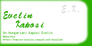 evelin kaposi business card